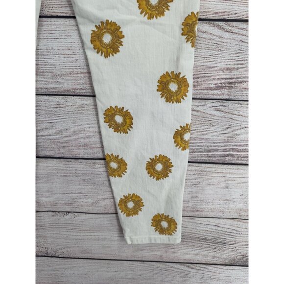 Guess 30th Anniversary Sunflower Print‎ Jeans Women's Size 30 White NEW - Picture 15 of 15